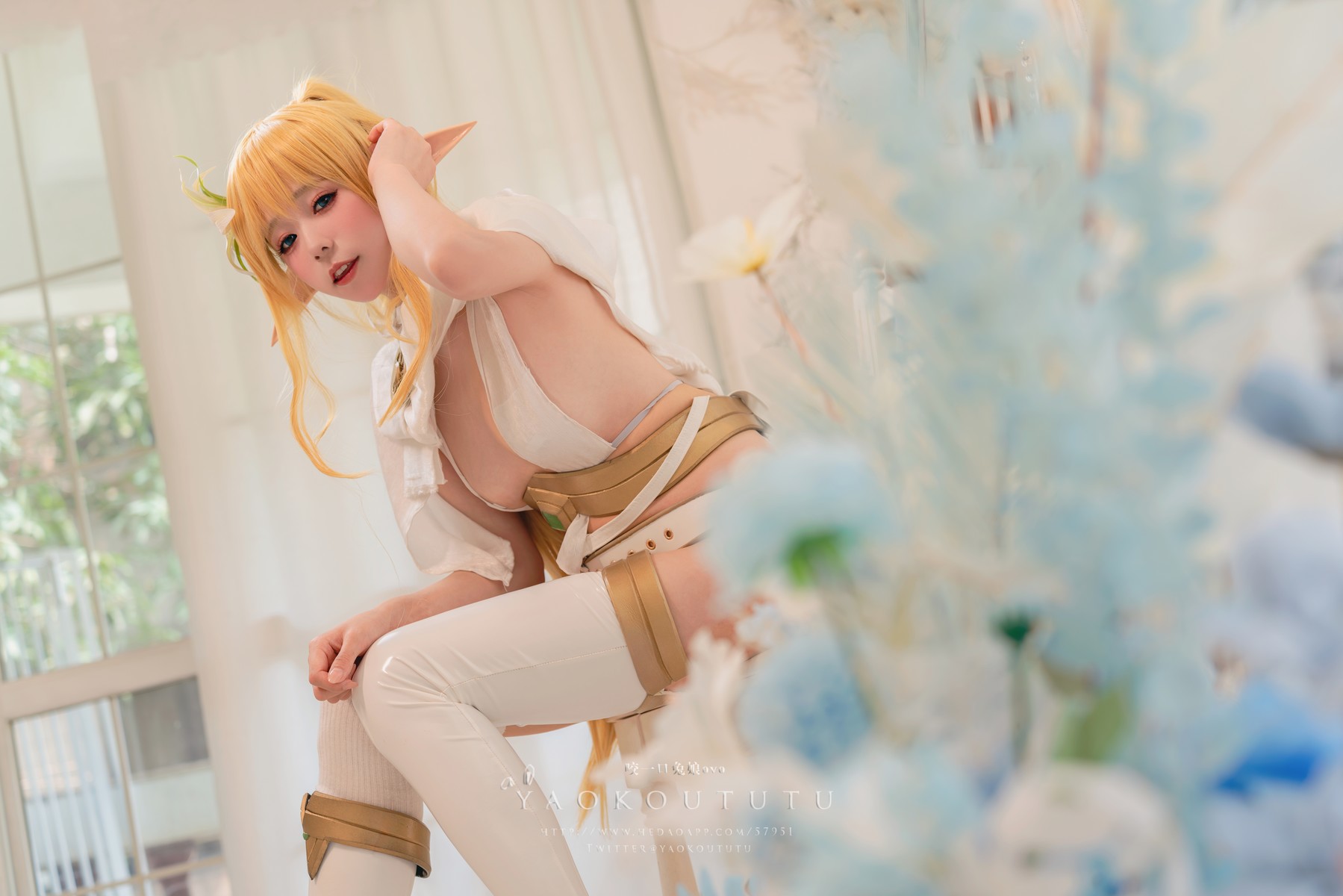 Cosplay 黏黏团子兔 六月订阅 『精灵 弓箭手』 广寒宫 13