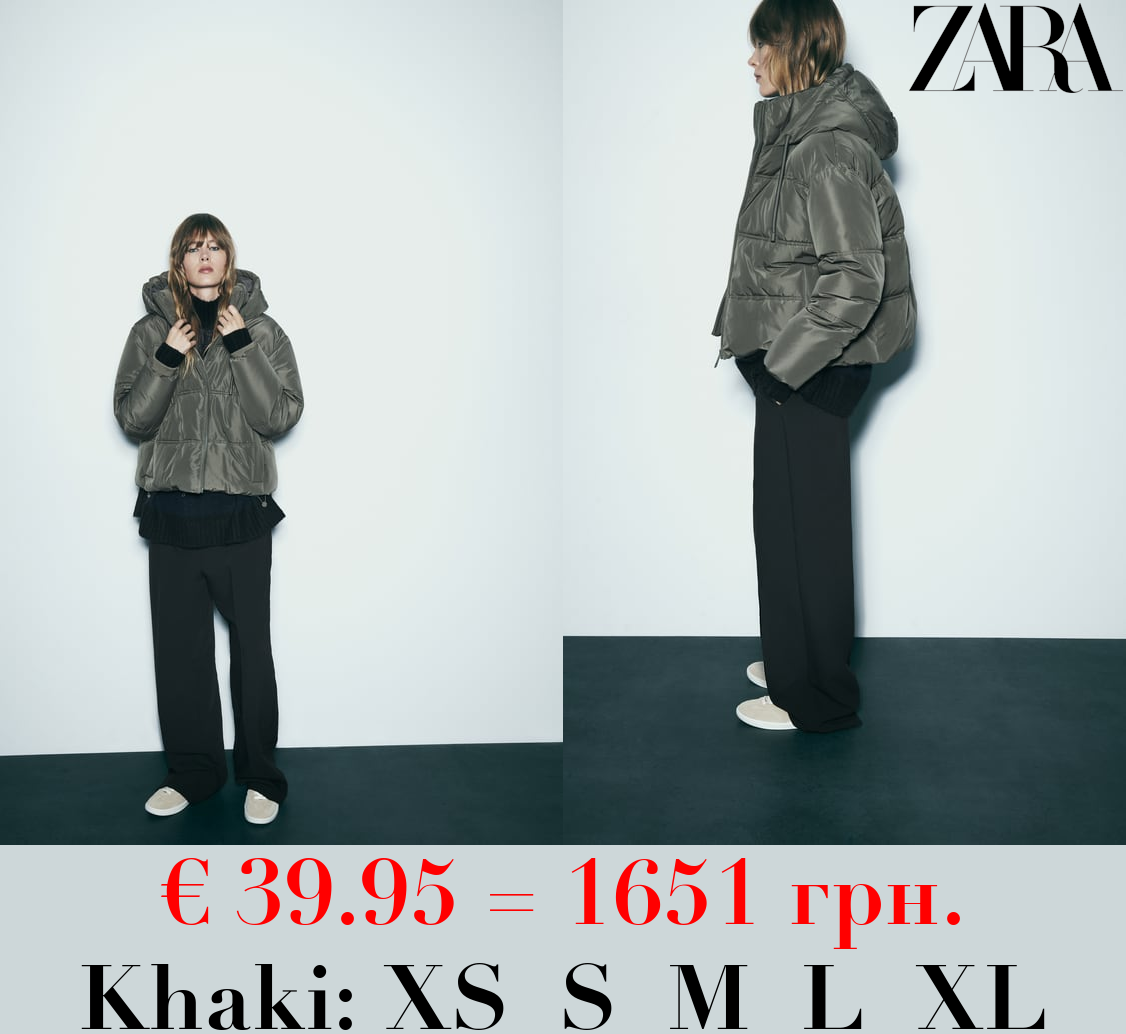 WATER AND WIND PROTECTION CROPPED PUFFER ANORAK