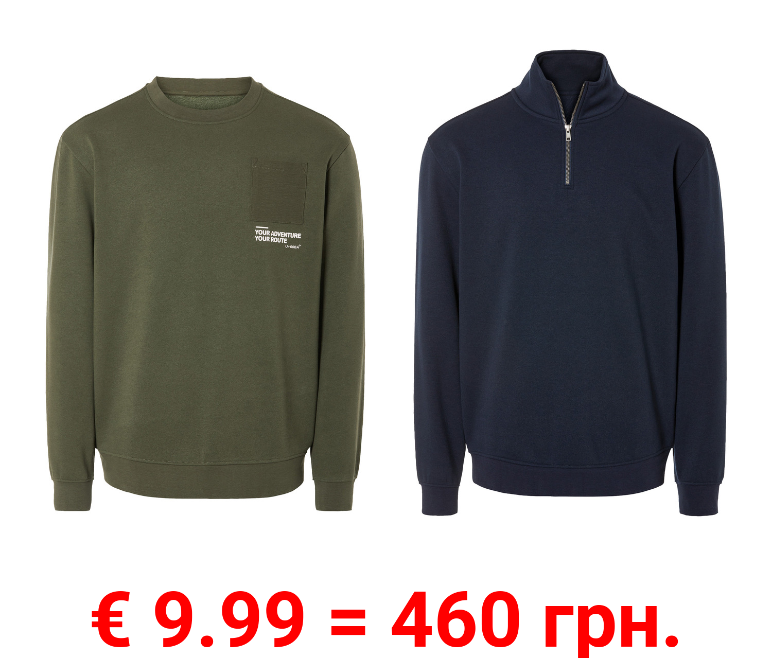 LIVERGY® Herren Sweatpullover / Troyer mit Baumwolle
