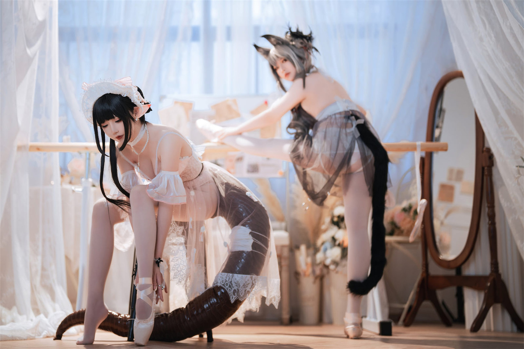 Cosplay 面饼仙儿 半半子 Arknights 黑x森蚺 39