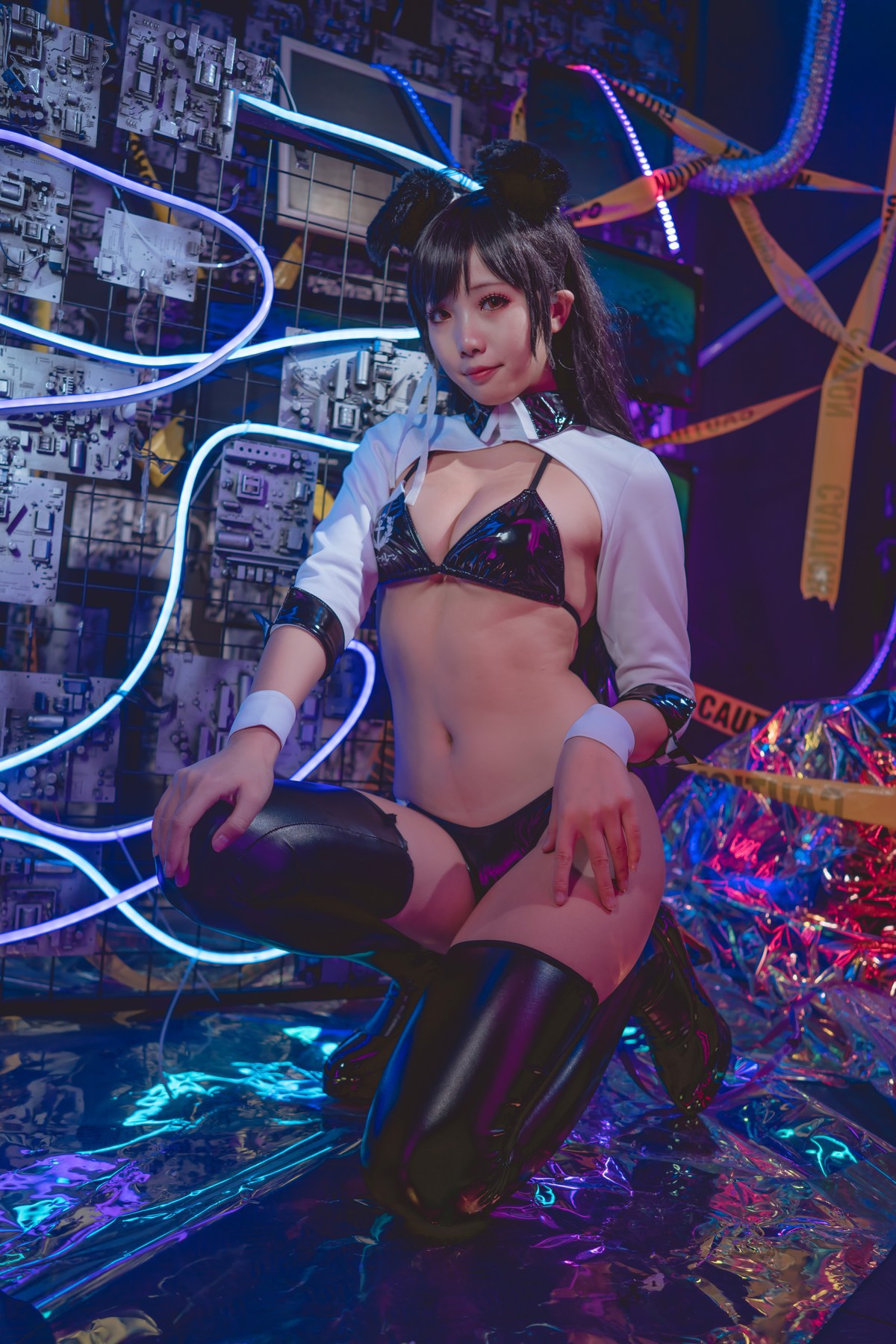 Cosplay 墨玉 爱宕机车服 25