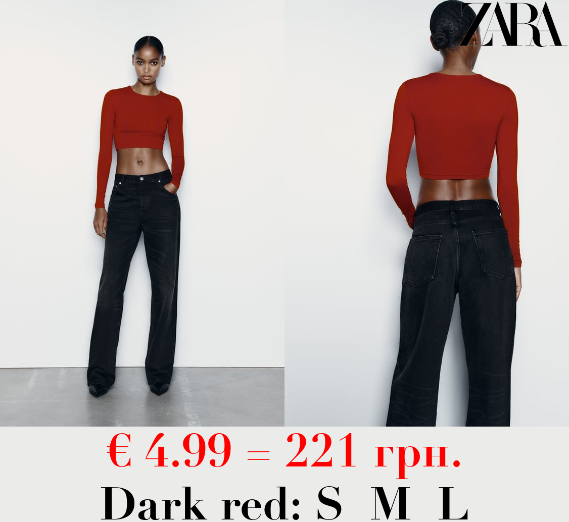 CROPPED POLYAMIDE T-SHIRT