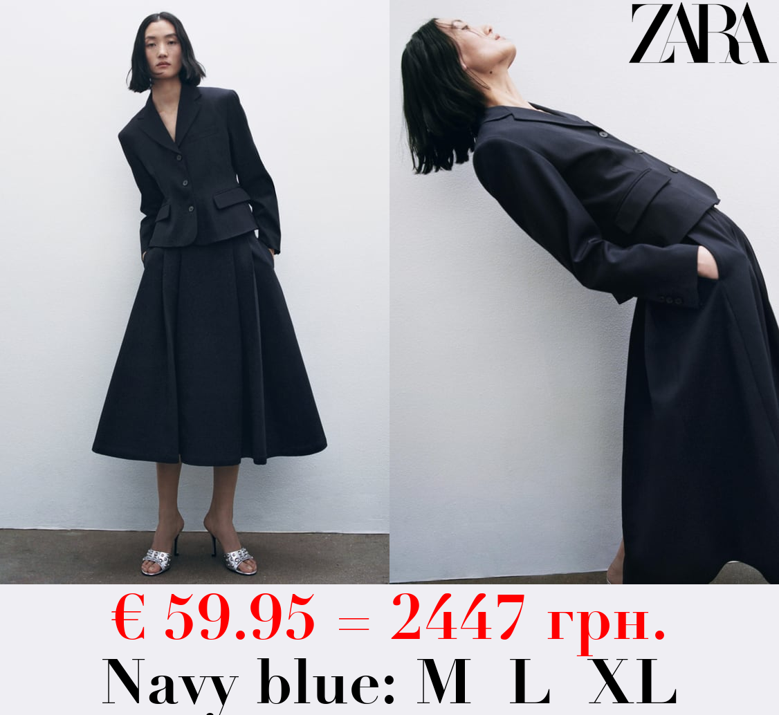 WOOL BLEND VOLUMINOUS SKIRT