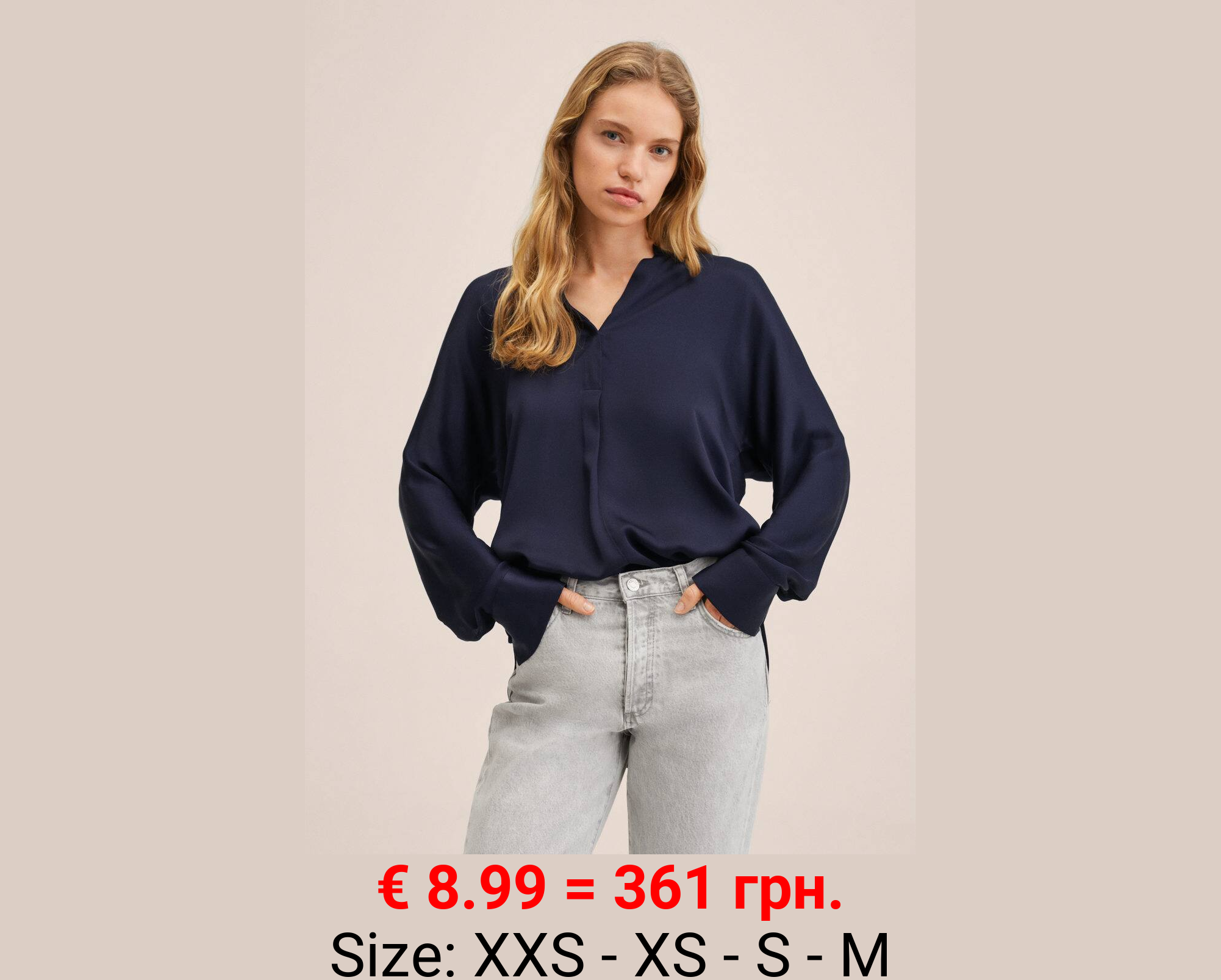 Blusa satinada oversize