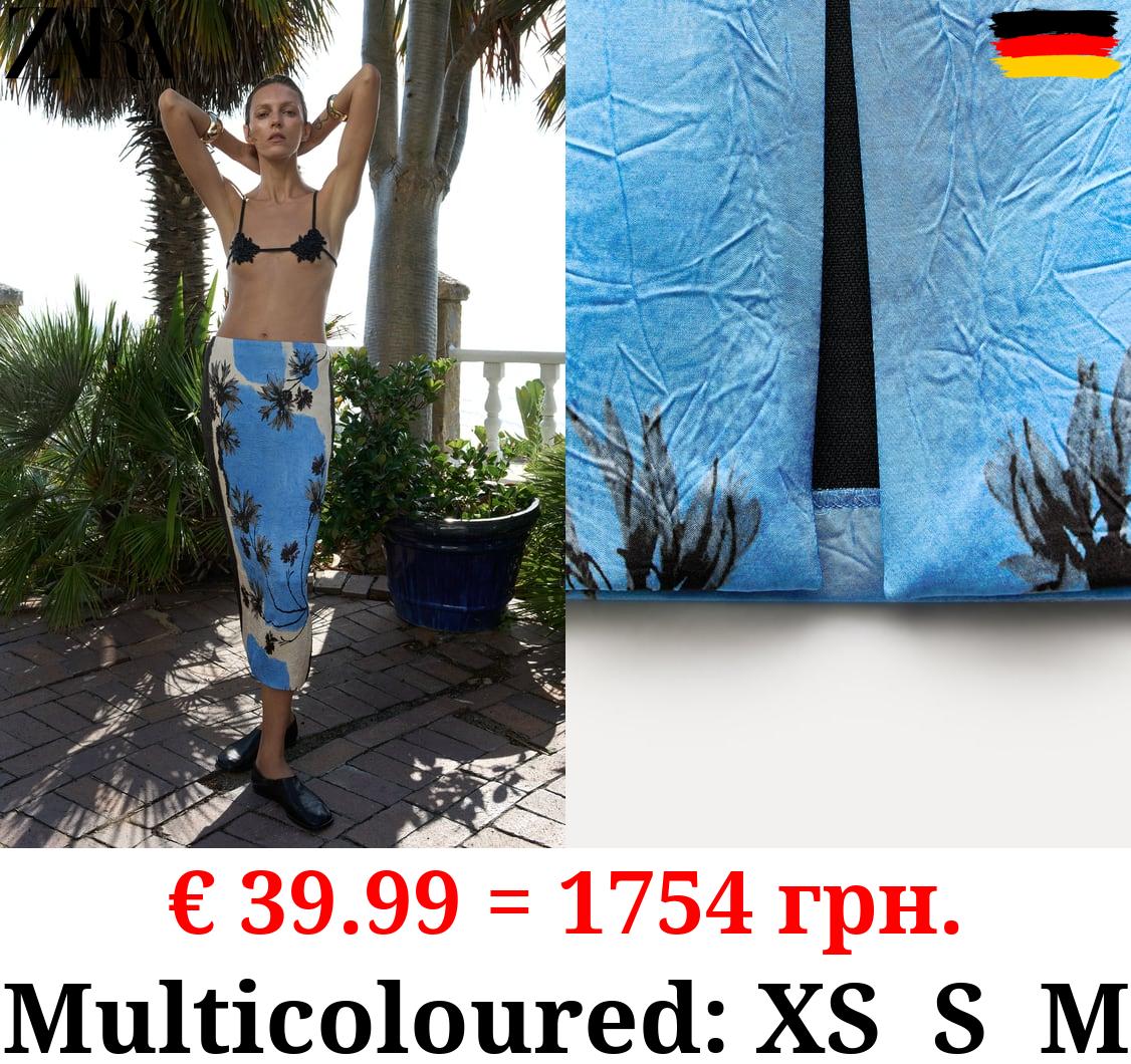 ZW COLLECTION PRINT PENCIL SKIRT