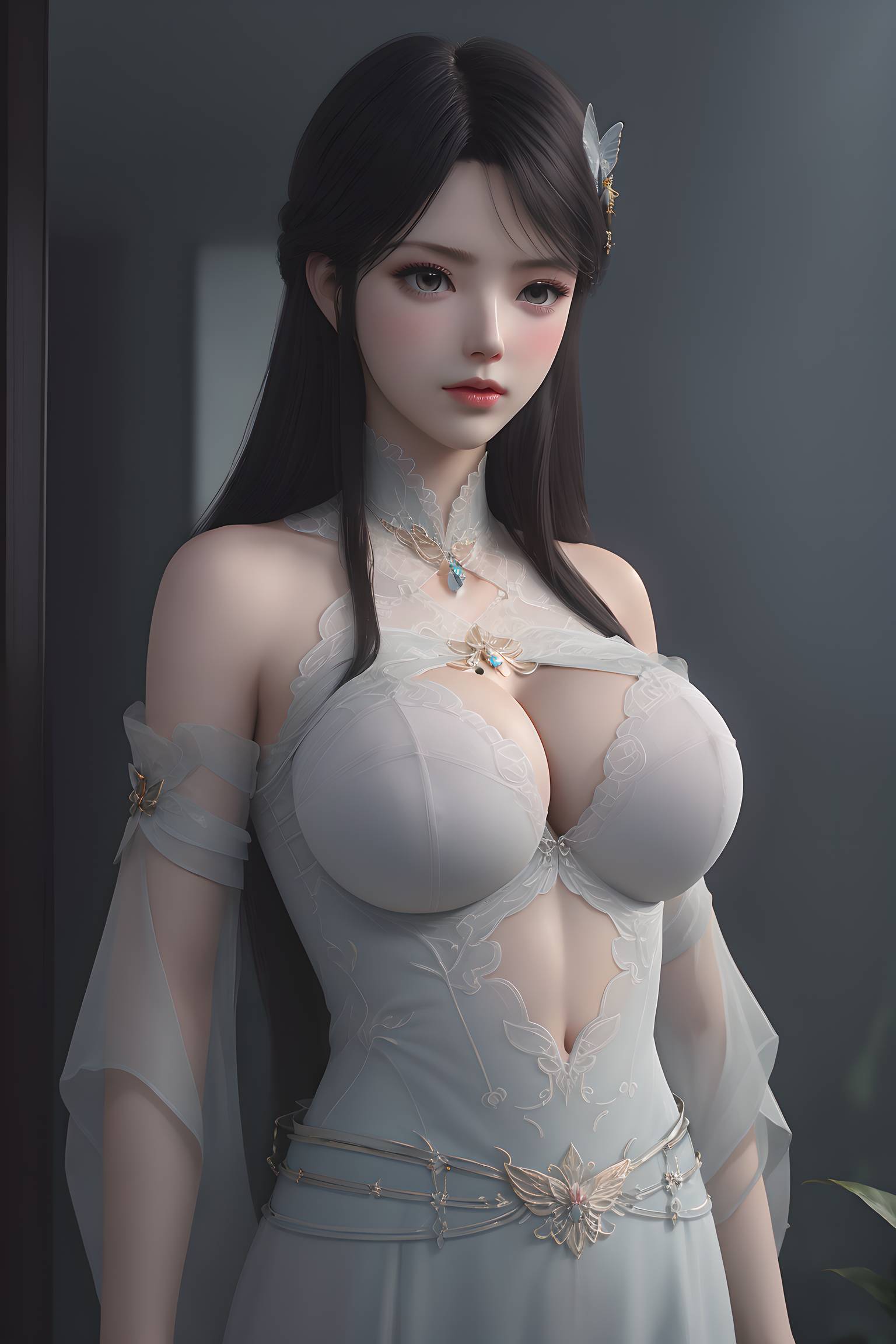 图片[45]-斗破苍穹-萧薰儿 蝶翼内衣写真-六色网