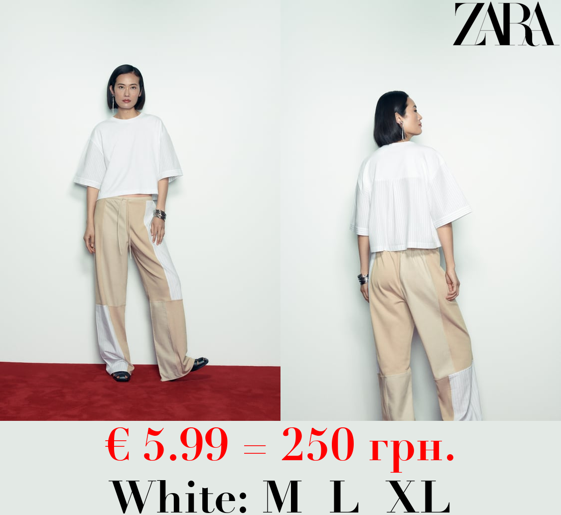 COMBINED POPLIN T-SHIRT