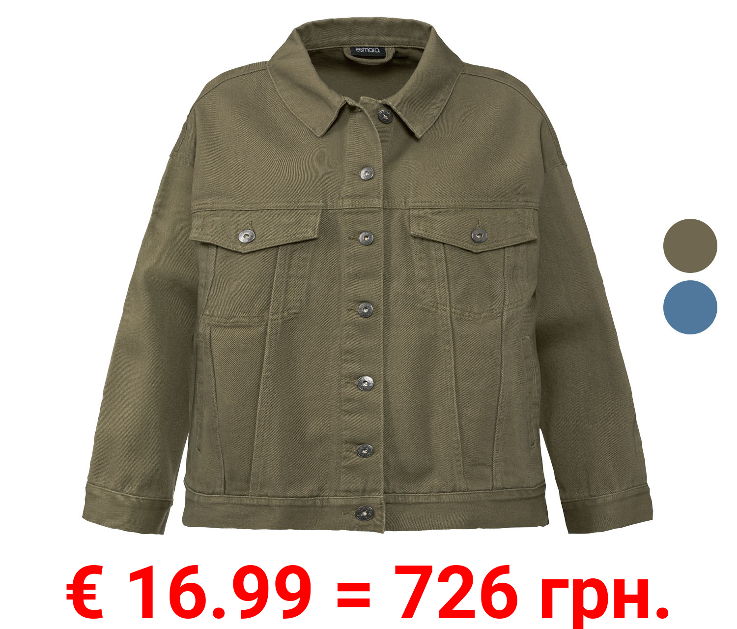 esmara® Damen Jeansjacke, im angesagten Oversize-Look