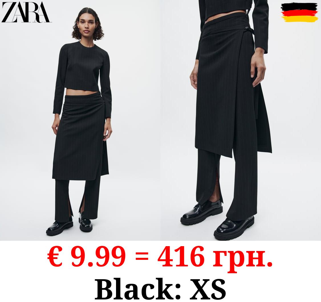 ZW COLLECTION PINSTRIPE PAREO SKIRT OVER TROUSERS