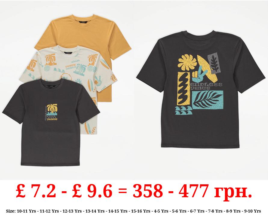 Palm Tree Endless Vibes T-Shirts 3 Pack