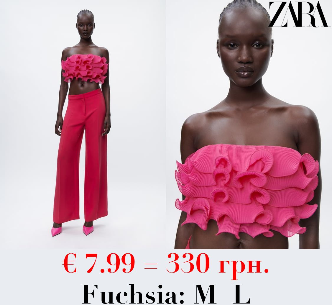 CROP TOP WITH RUFFLES