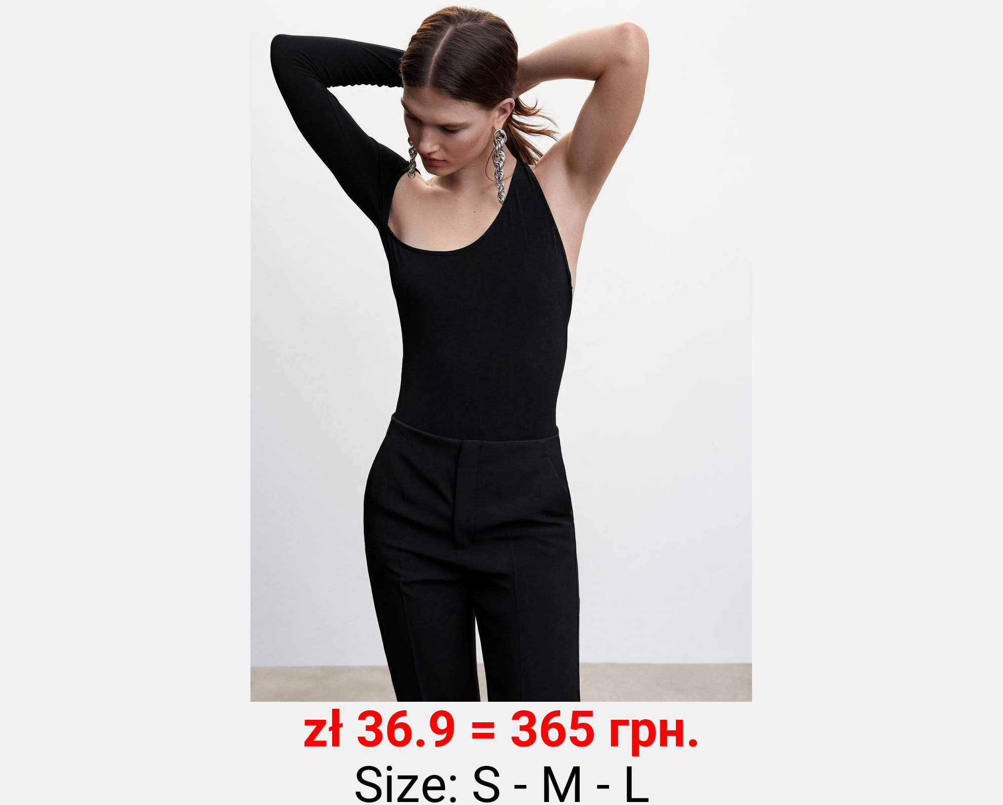 Body asimétrico escote