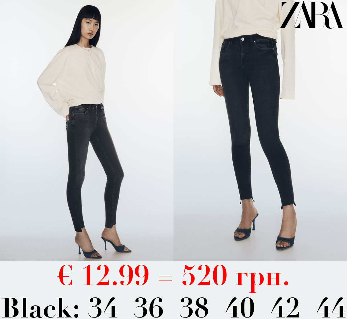 Z1975 SKINNY MID-RISE STEPPED HEM JEANS