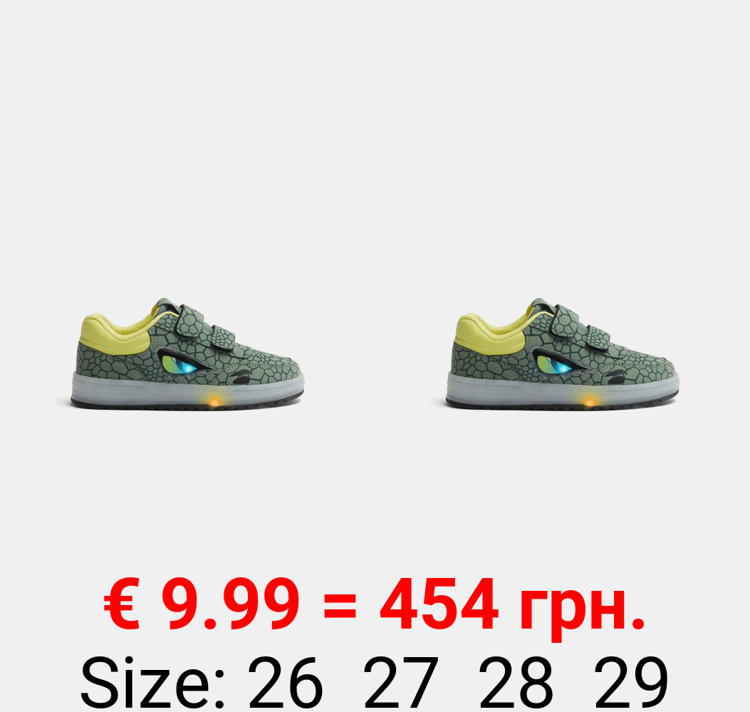 Dinosaur sneakers with lights