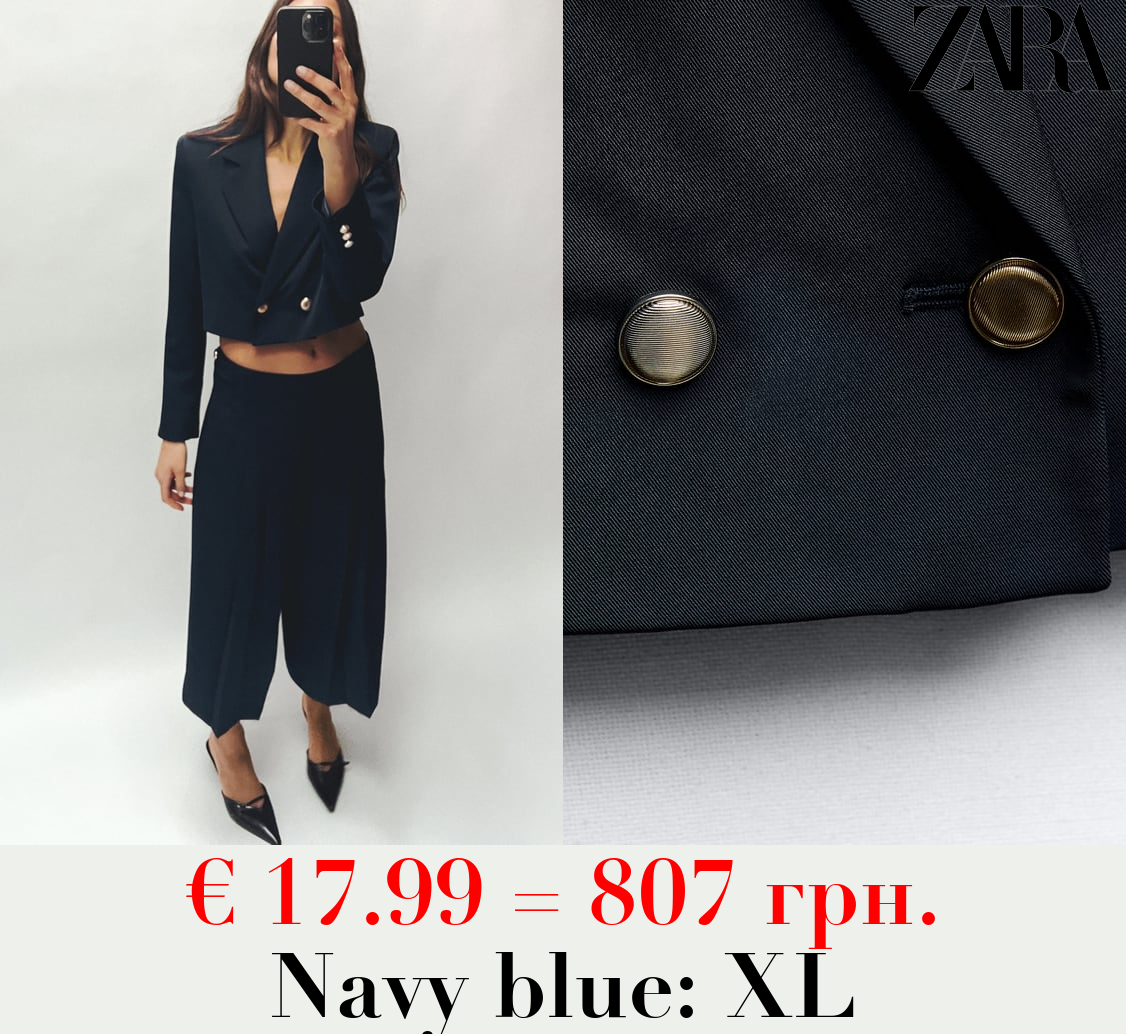 CROPPED BUTTONED BLAZER