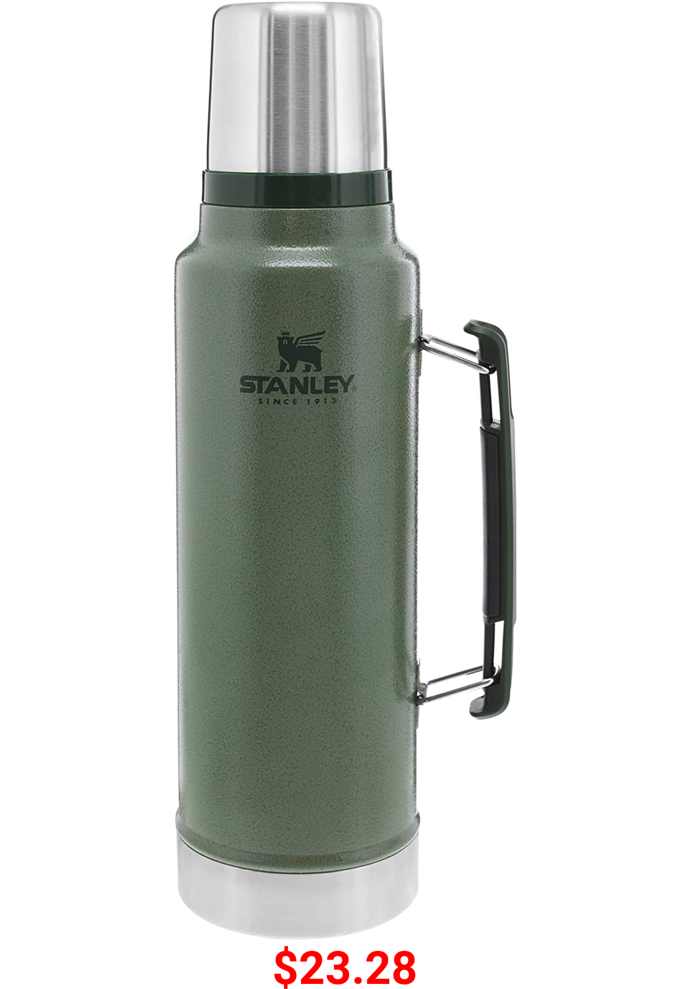 Stanley Classic Vacuum Insulated Wide Mouth Bottle, 1.5 qt - BPA-Free 18/8 Stainless Steel Thermos for Cold & Hot Beverages – Keeps Liquid Hot or Cold for Up to 24 Hours – 