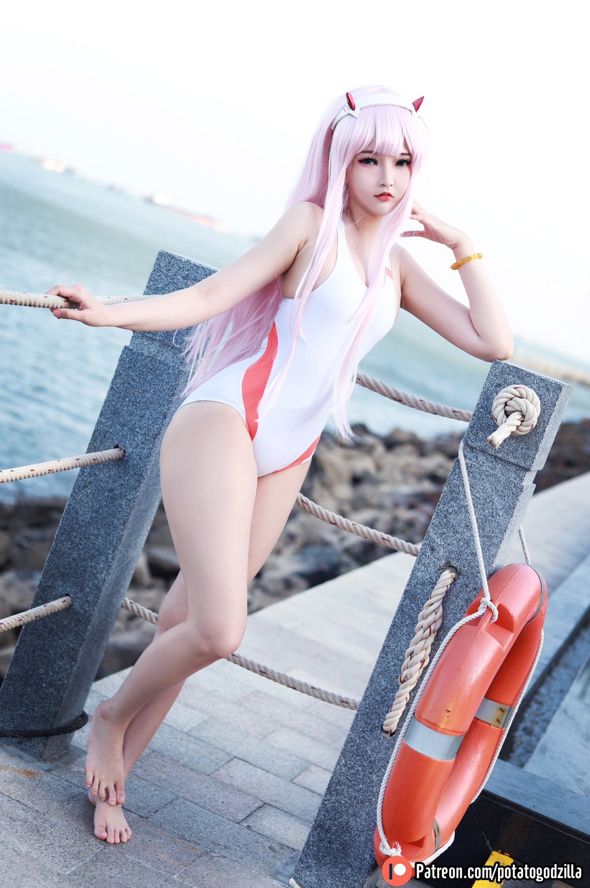 Cosplay Potato Godzilla Zero Two Swimsuit 8