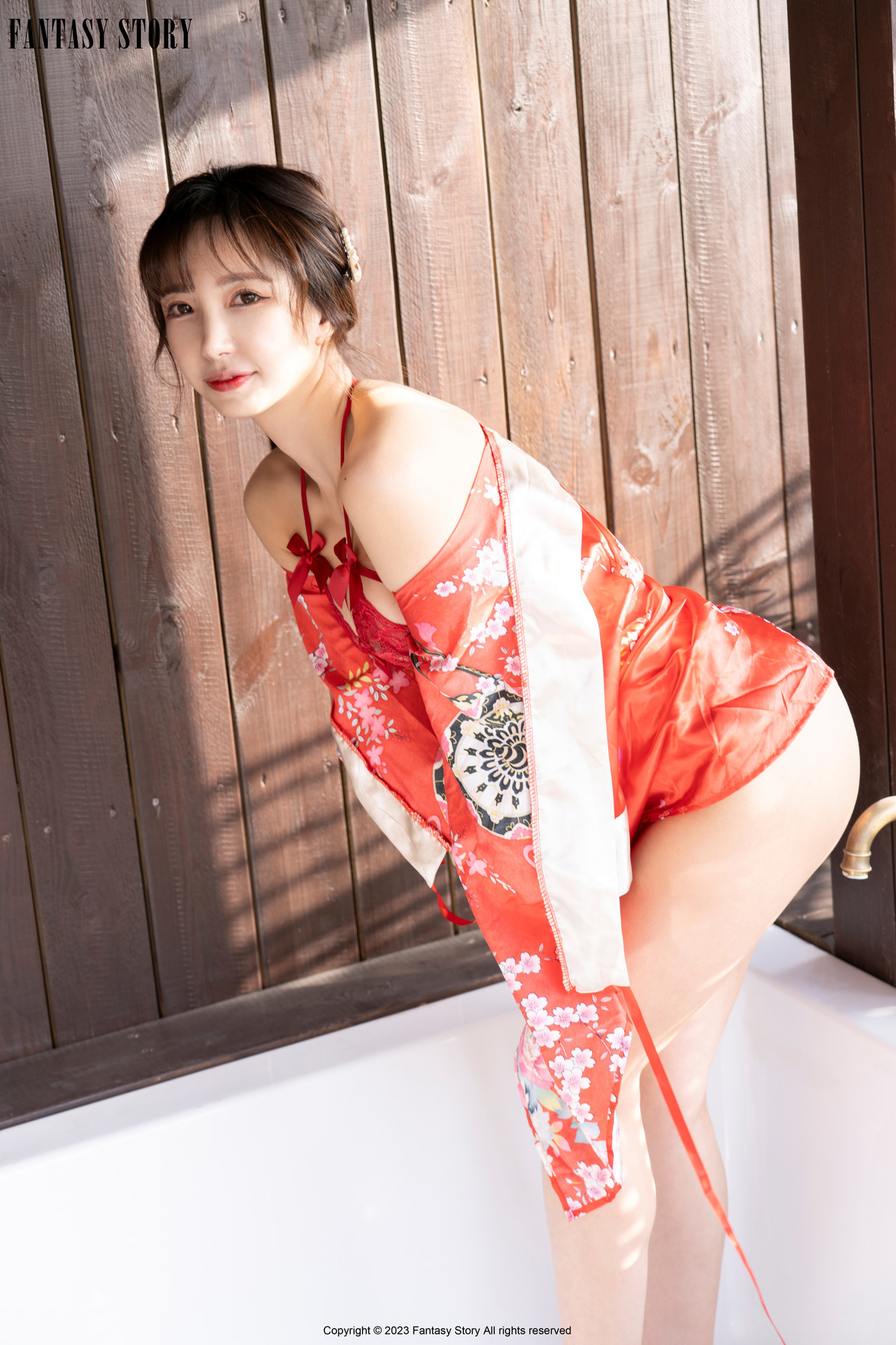 Rua 루아, [Fantasy Story] A Girl in a Red Yukata Set.01 51