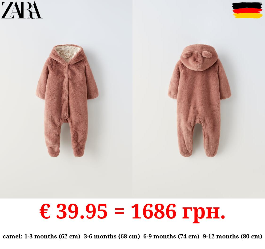 FAUX FUR ONE-PIECE SUIT