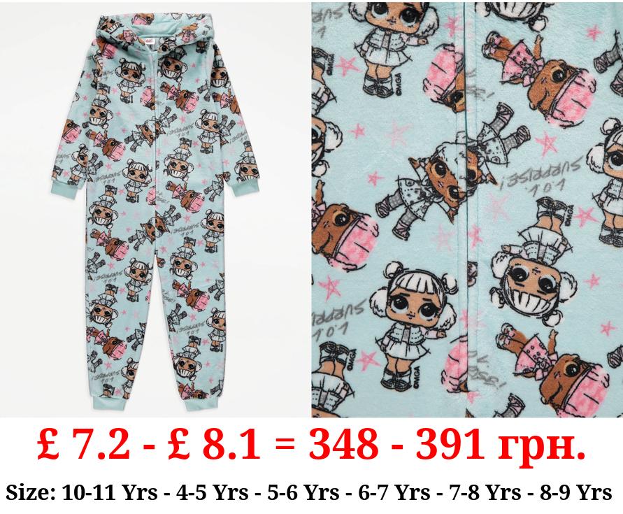 LOL Surprise! Blue Fleece Zip Hooded Onesie