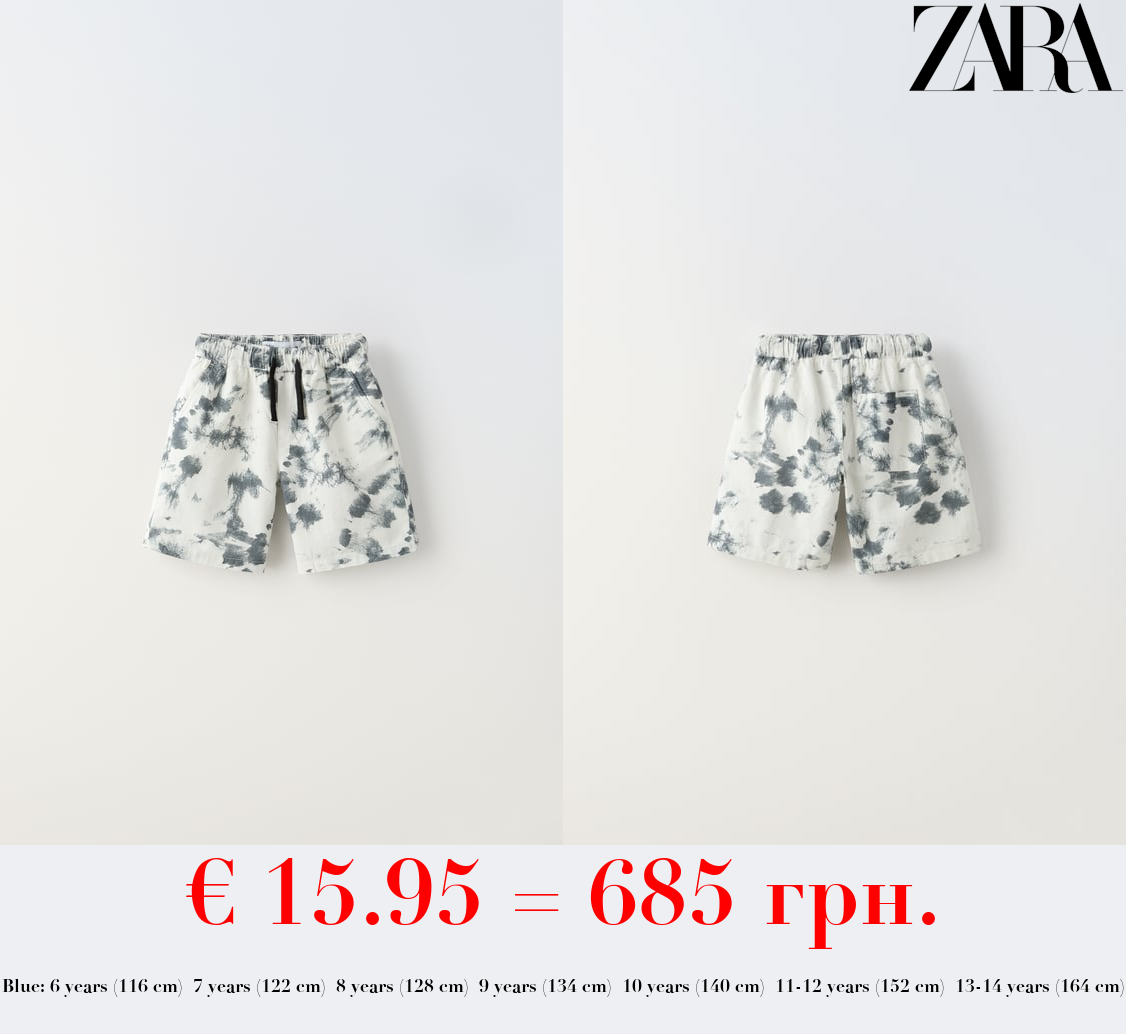 SPOTTED PRINT BERMUDA SHORTS