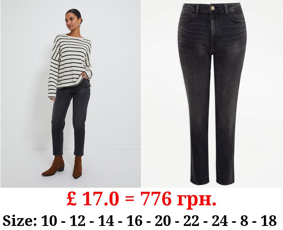 Black Washed Miley Mom Jeans