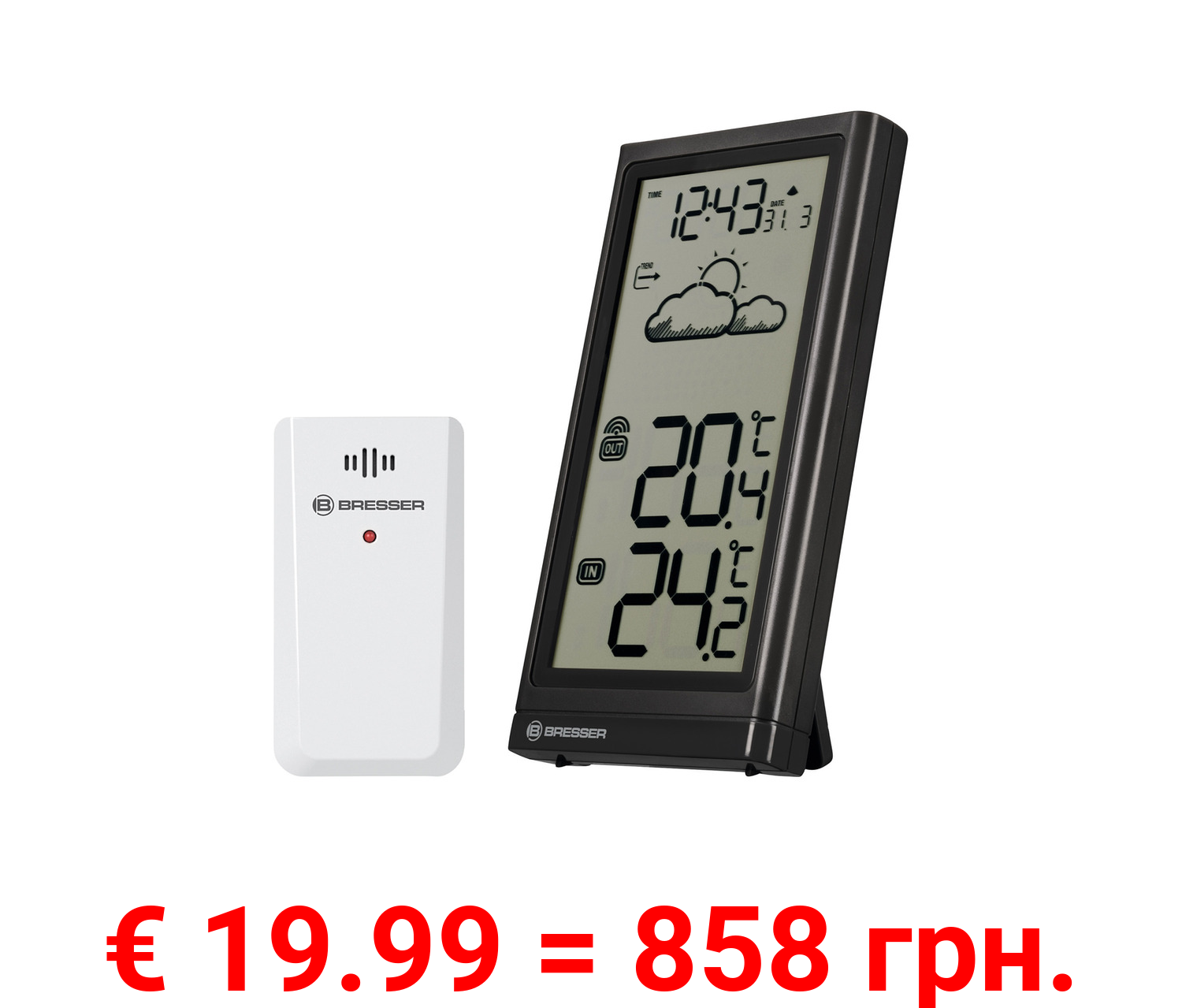 BRESSER Meteo Temp Wetterstation mit DCF-Funksignal