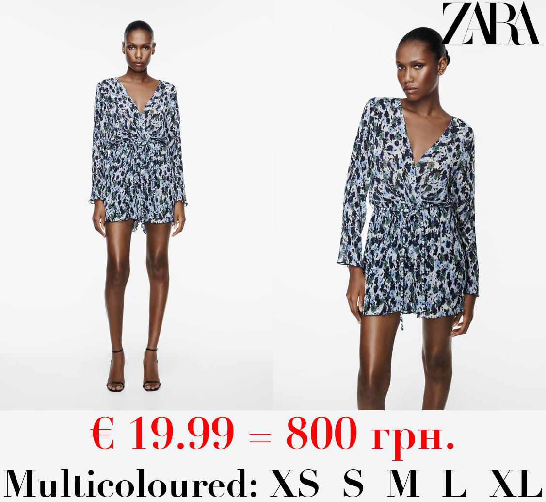 PRINTED PLEATED JUMPSUIT