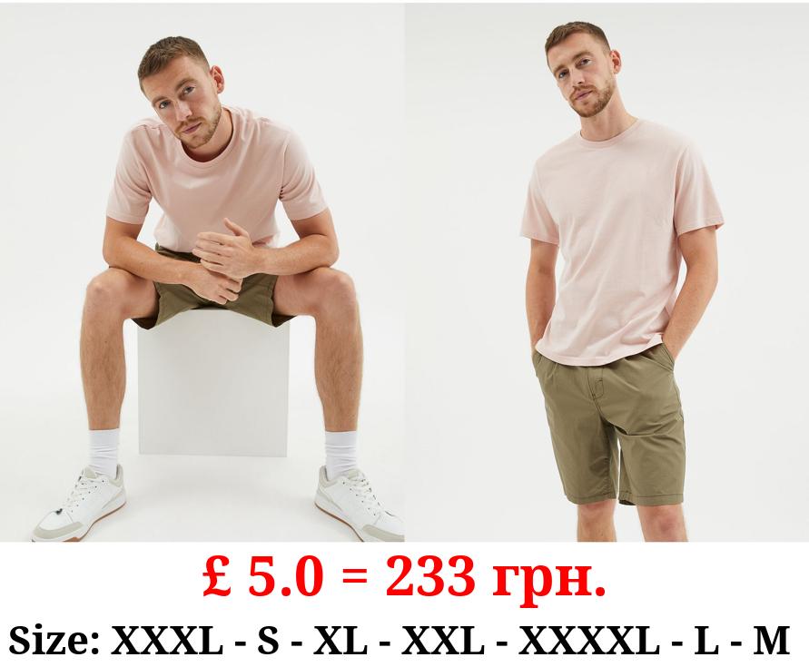 Light Pink Crew Neck T-Shirt