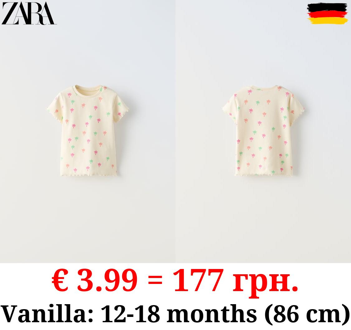 PRINTED RIBBED T-SHIRT