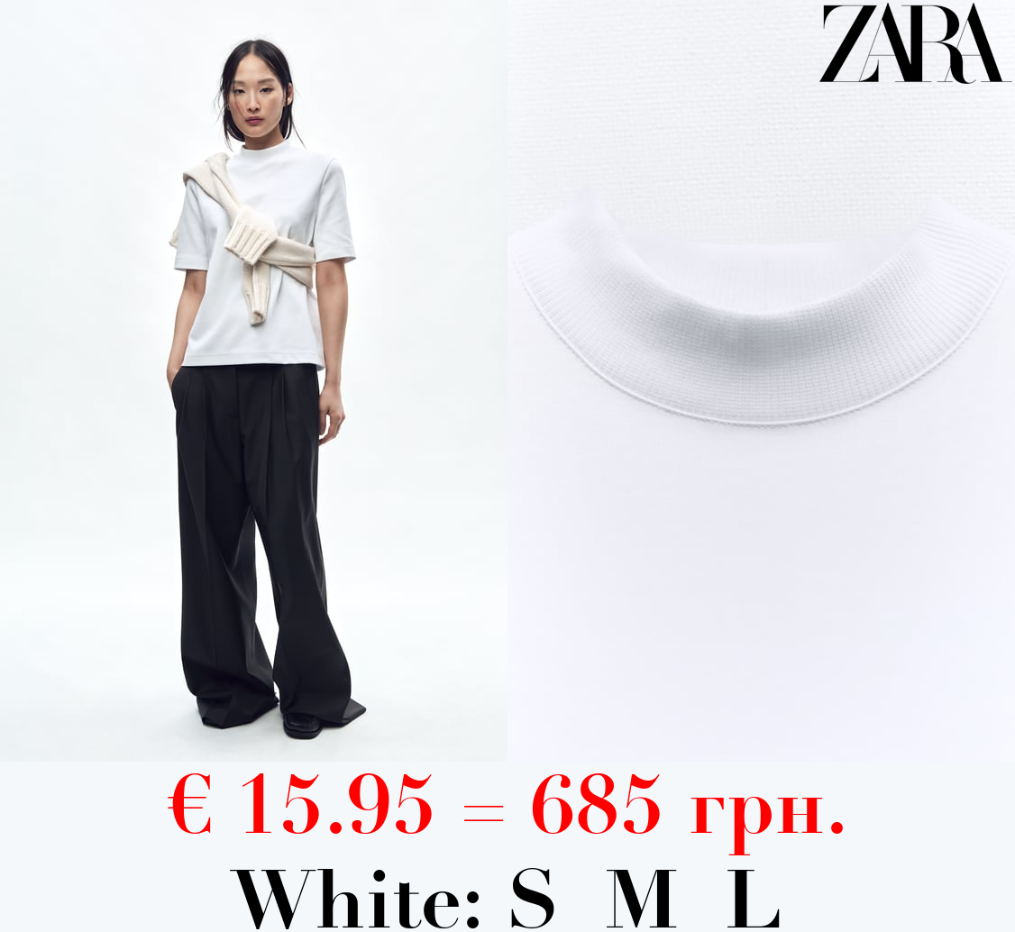 INTERLOCK T-SHIRT WITH SLOGAN