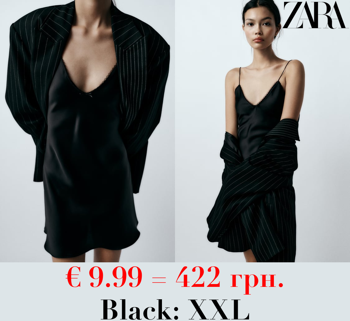 SHORT SATIN SLIP DRESS