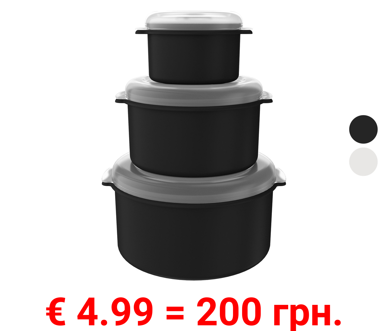 ERNESTO® Mikrowellendosen-Set, 3-teilig, mit Ventil