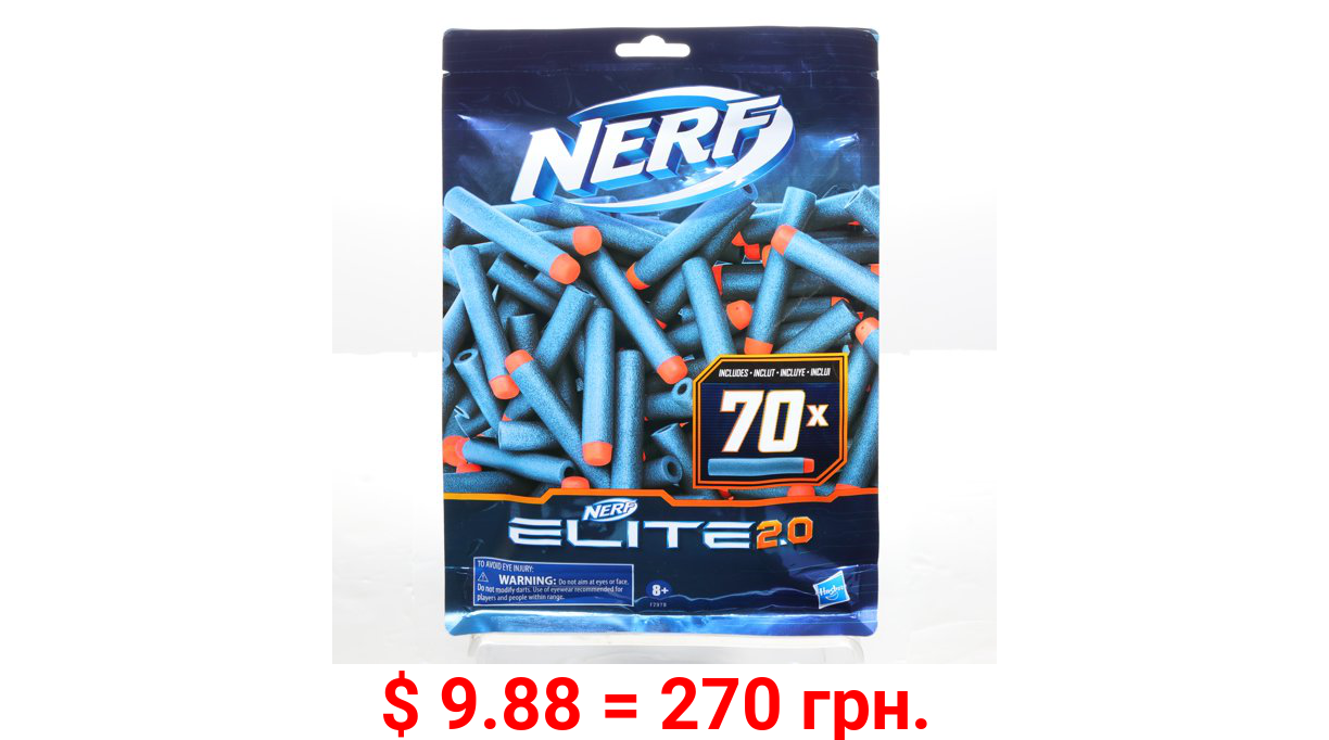 Nerf Elite 2.0 70-Dart Refill Pack, Includes 70 Official Nerf Elite 2.0 Darts