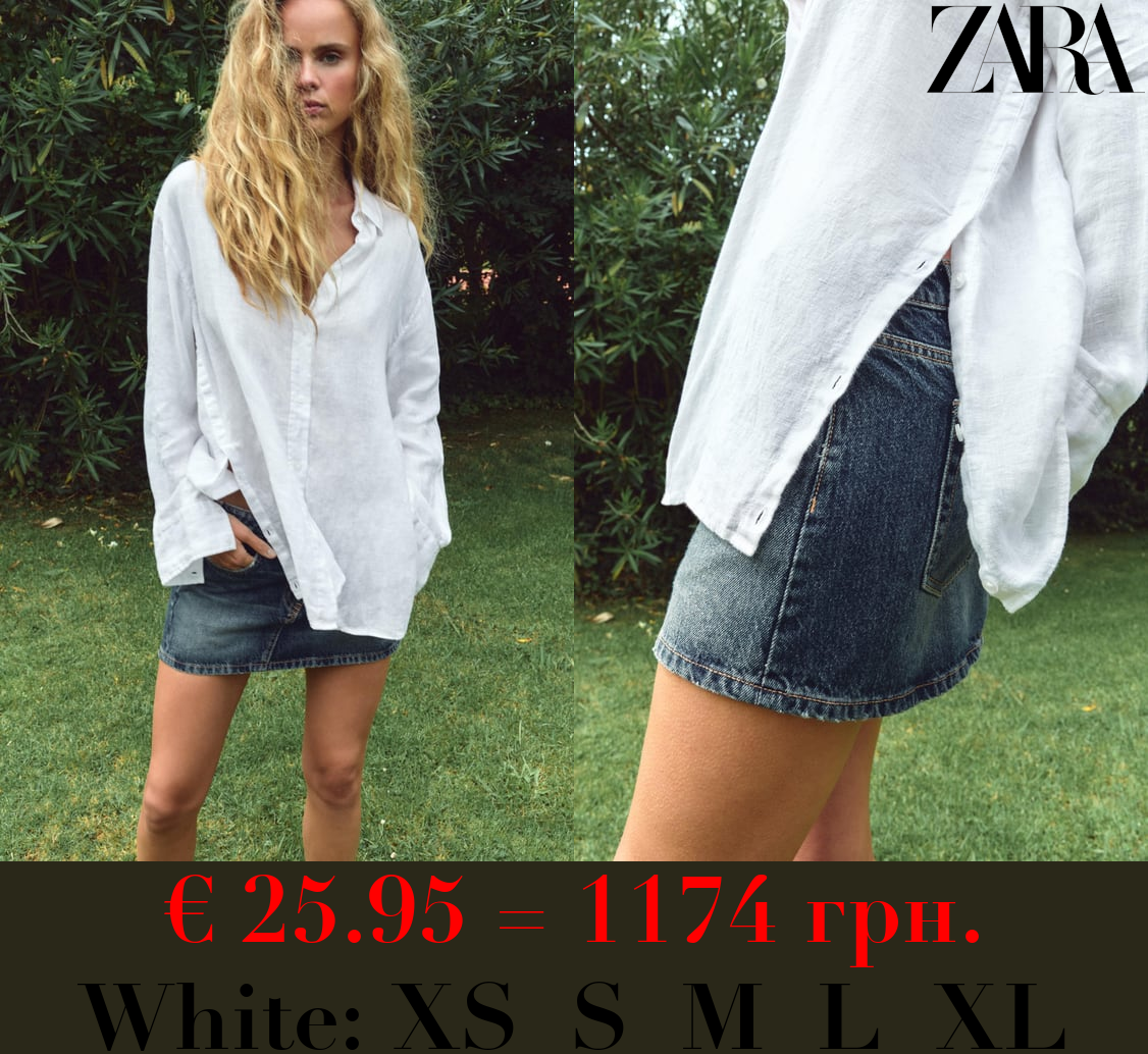 OVERSIZE LINEN BLEND SHIRT