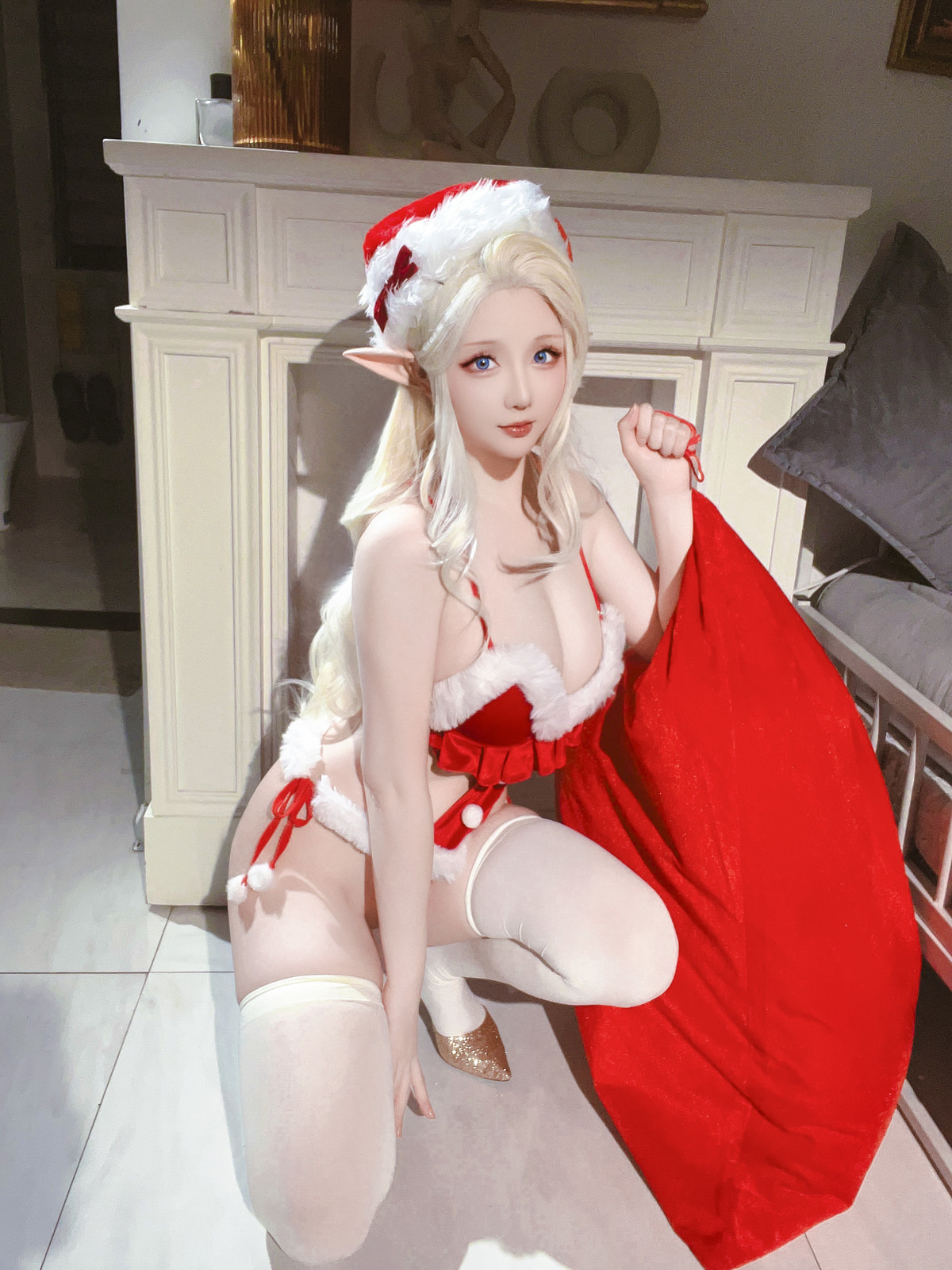 Cosplay 星之迟迟Hoshilily 圣诞精灵篇B 圣诞老人 Set.02 45