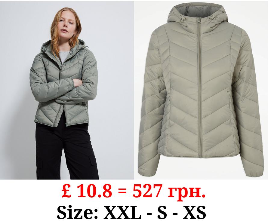 Sage Green Padded Lightweight Jacket