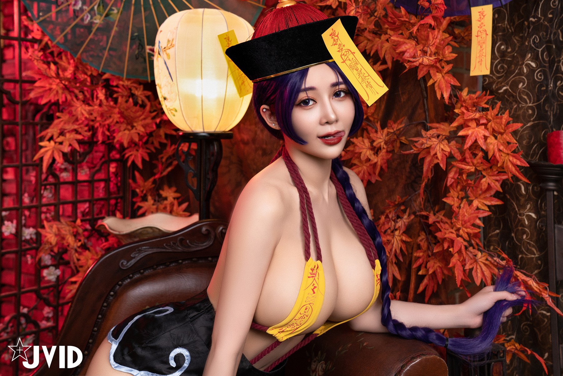 菰蒲風動縱斜影，殭屍奶光《安希》膣得液滿！見我發情——香希趕屍霊幻道士 X 最胸妖怪キョンシー Zombie sex folklore Set.02 17
