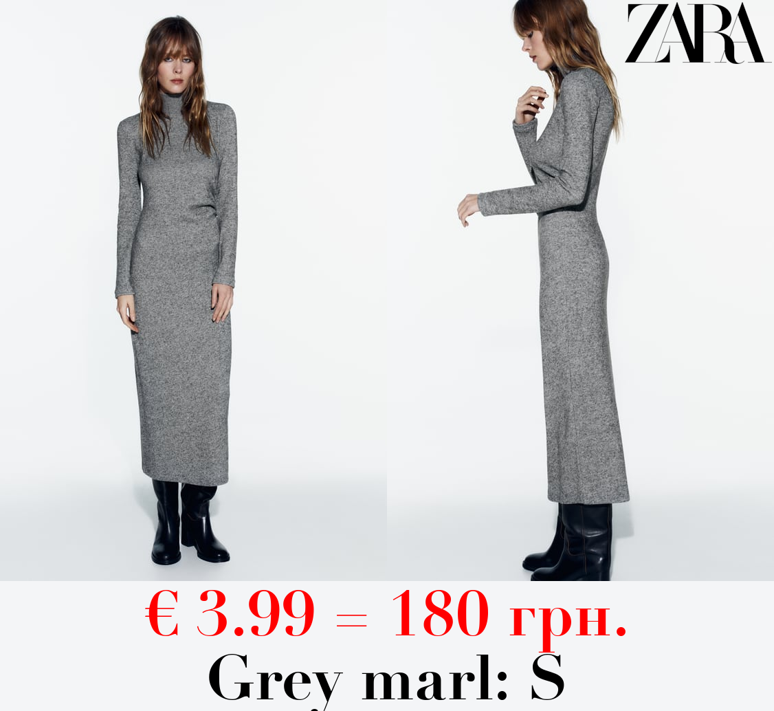 SOFT LONG DRESS WITH GATHERED DETAIL