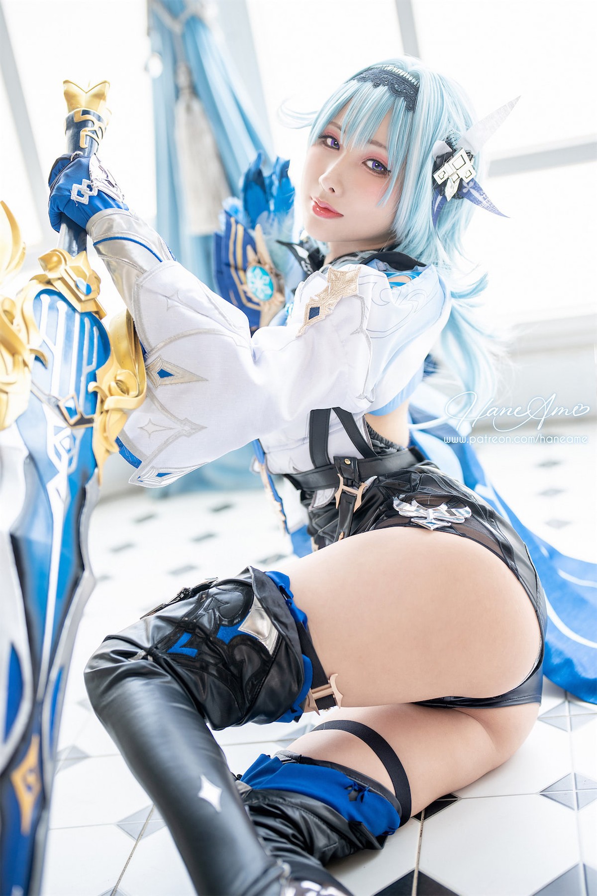 雨波HaneAme Cosplay Eula Lawrence Genshin Impact 9