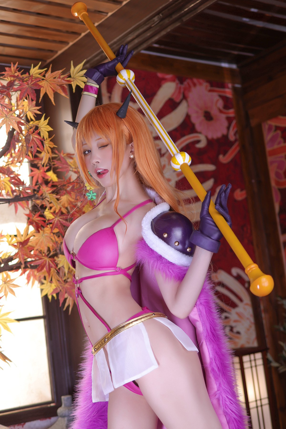 水淼aqua Cosplay 海贼王 娜美 57