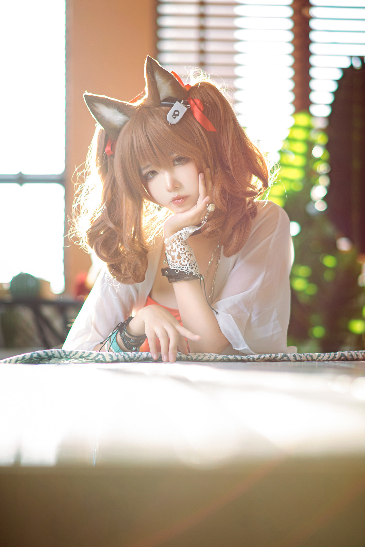工藤新伍 Cosplay 明日方舟 安洁莉娜 夏卉泳装 6