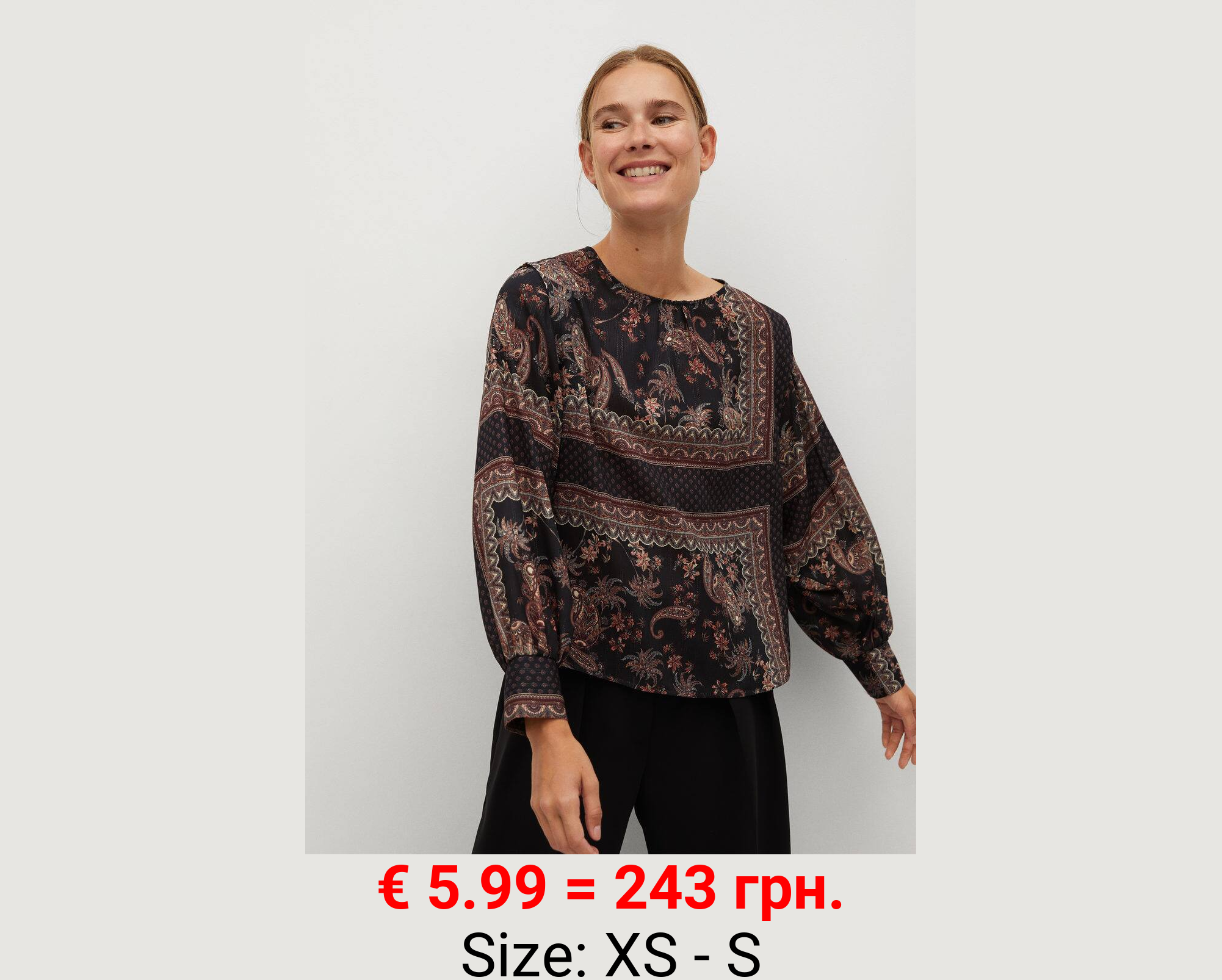 Blusa estampada fluida