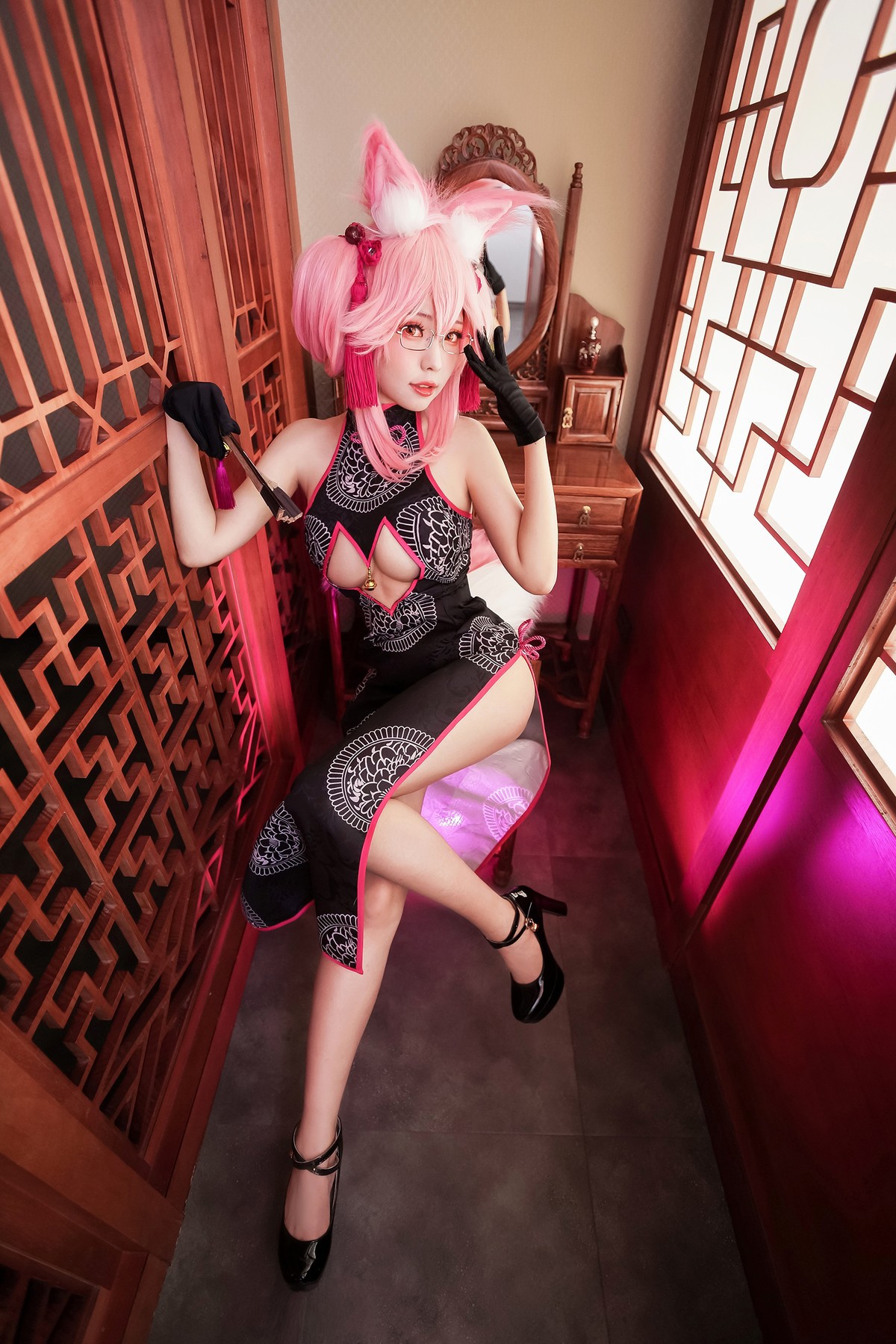 Cosplay ElyEE子 玉藻前旗袍 26