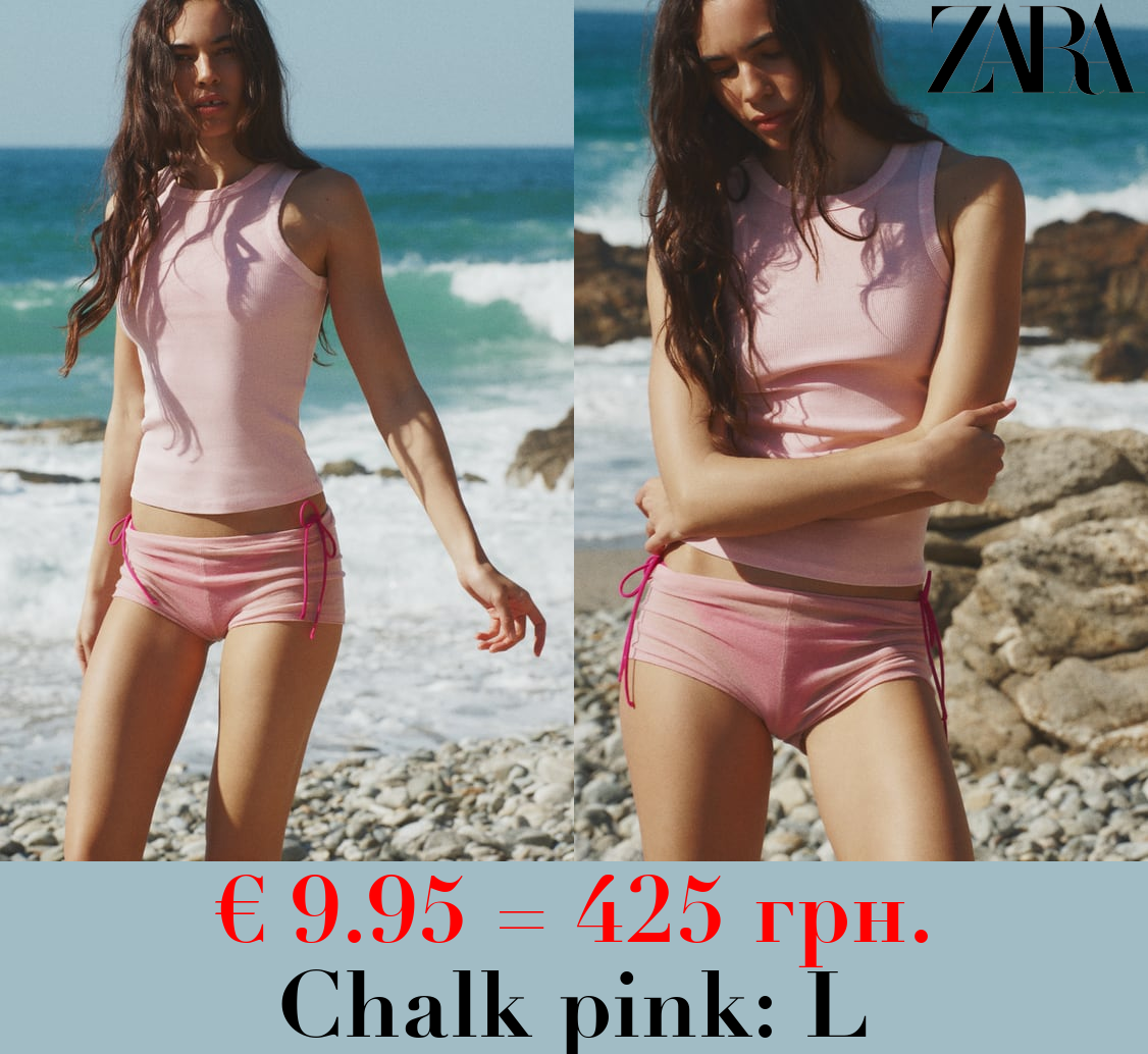 FADED-EFFECT RIB T-SHIRT