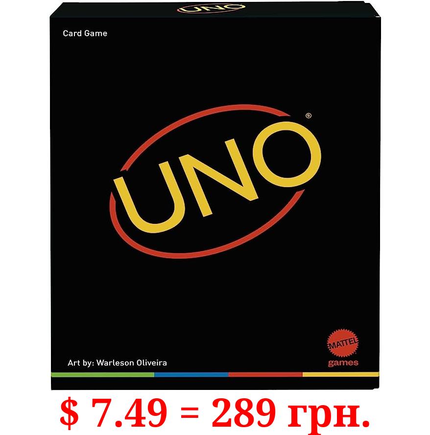 Mattel Games UNO Minimalista Card Game Featuring Designer Graphics by Warleson Oliviera, 108 Cards, Kid, Family & Adult Game Night, Unique Design Lovers Ages 7 Years & Older
