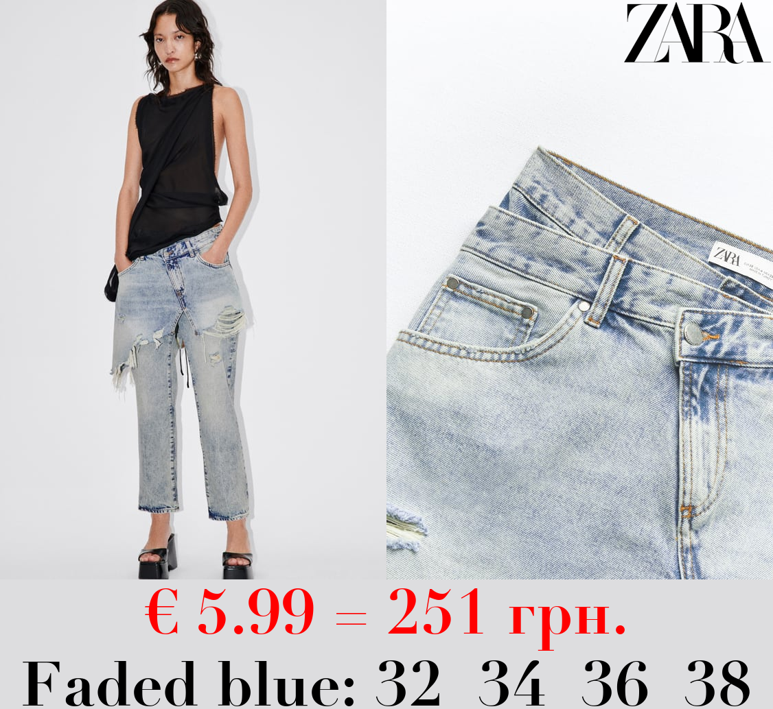 ZW STRAIGHT-LEG MID-RISE JEANS