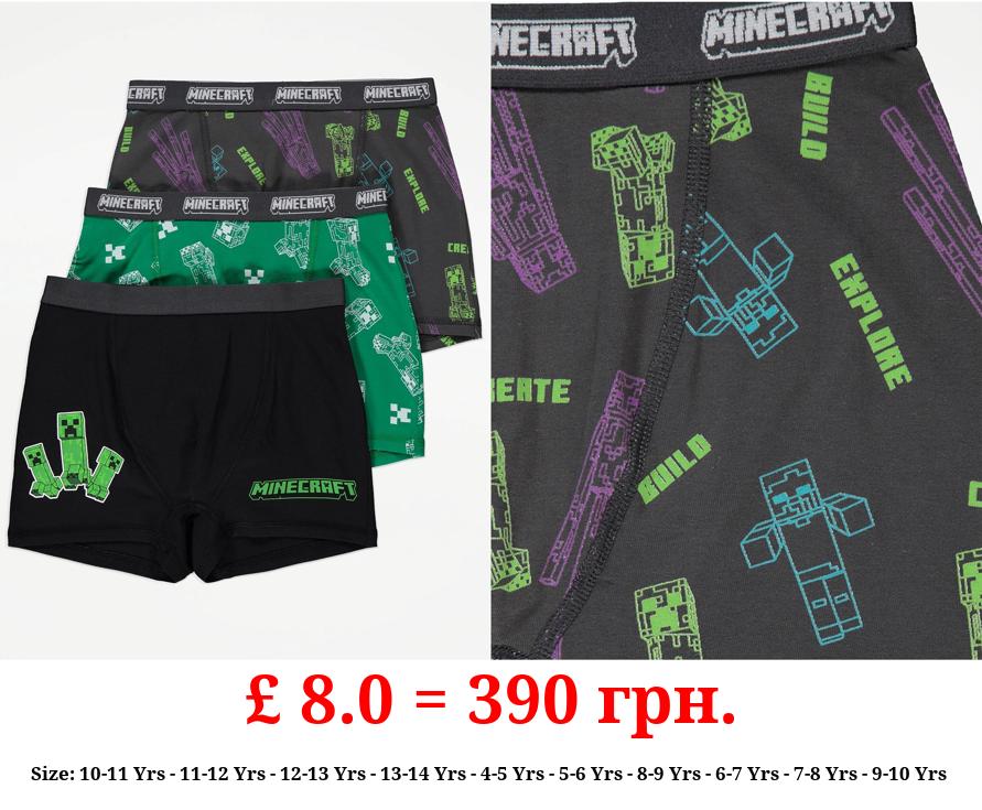 Minecraft Creeper Trunks 3 Pack