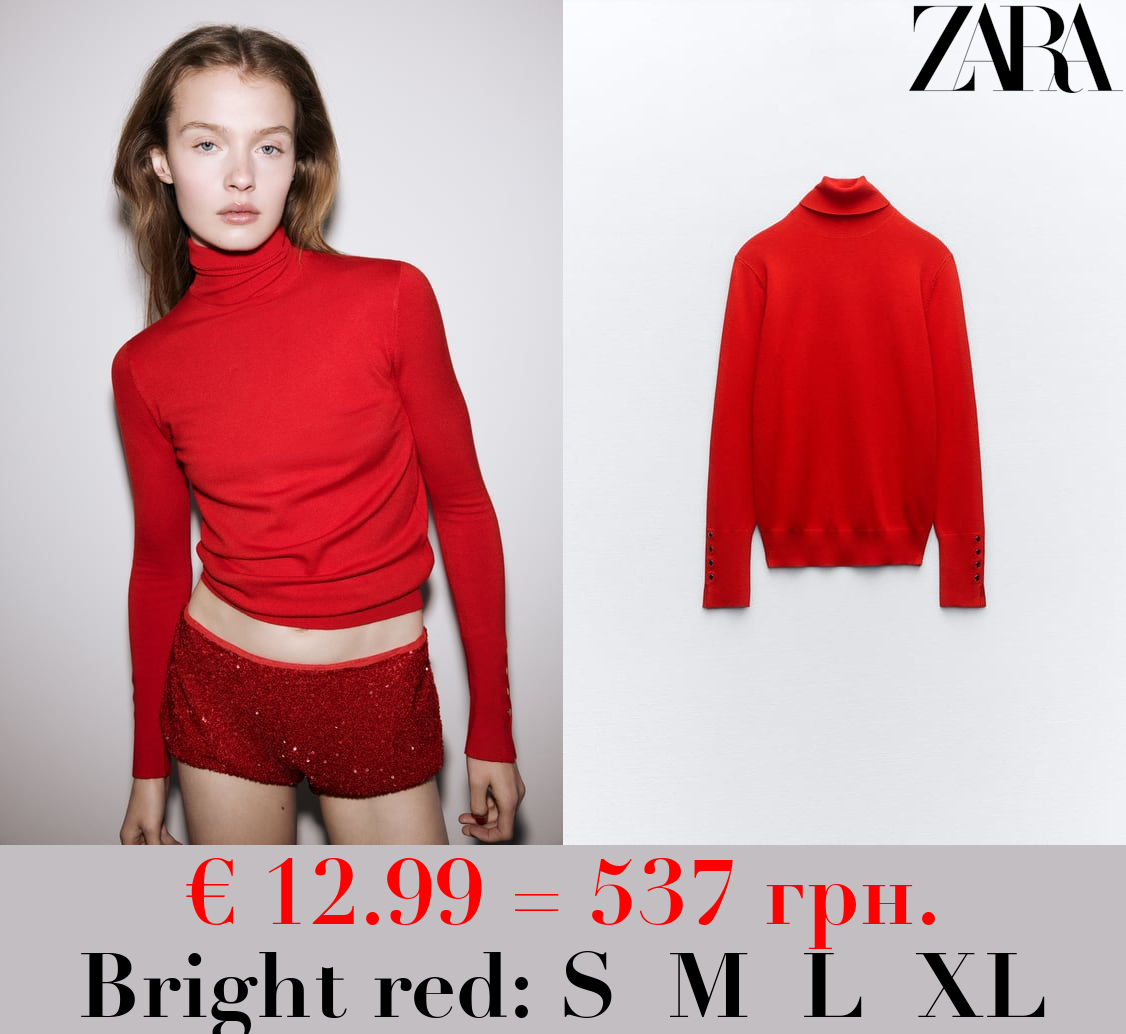 BASIC HIGH NECK KNIT SWEATER