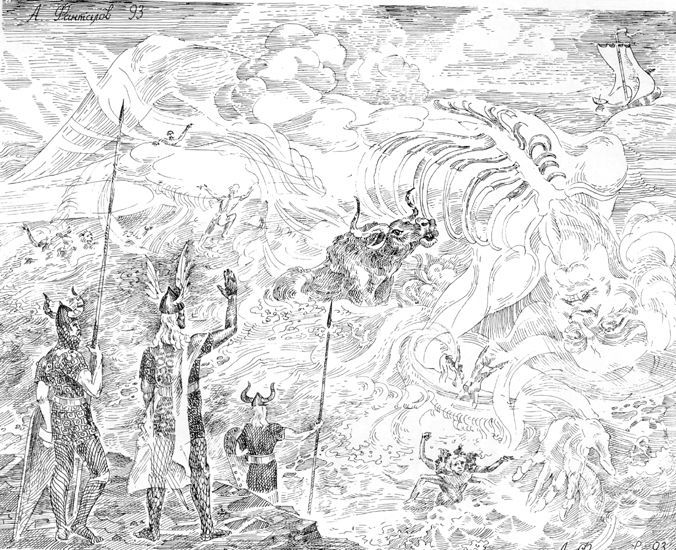 Взрыв исполинов на пересечении рек пала икона. Великан Имир Скандинавская мифология.